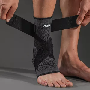 Compression Ankle Brace - Adjustable Black