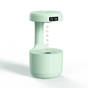 Anti-Gravity Humidifier With Clock Water Drop - Green