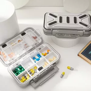 Portable Pill Box Travel Medicine Organizer