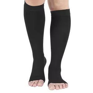 Toeless Diabetic Compression Socks - Black