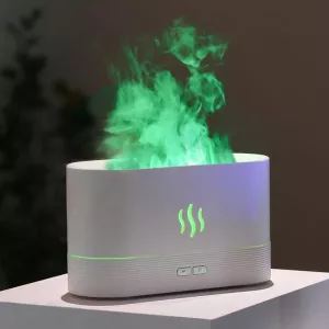 Air Humidifier Flame Aroma Diffuser - White