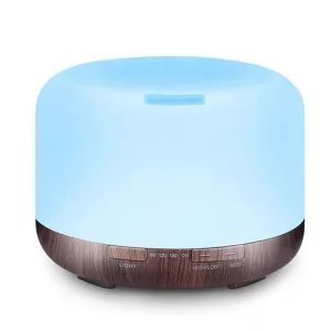 Air Humidifier Remote Control Aroma Diffuser - Dark Wood