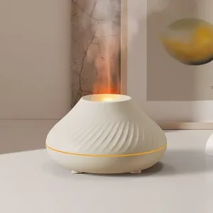 Flame Air Humidifier Aromatherapy Diffuser - White
