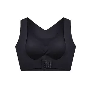 Seamless Push Up Support Bra Posture Corrector - Black