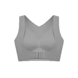 Seamless Push Up Support Bra Posture Corrector - Gray