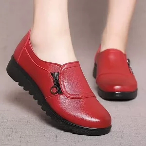 Women's Genuine Leather Slip-On Shoes