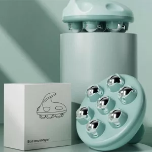 Rotating Steel Balls Massager Handheld Meridian Roller