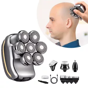 6 in 1 Rechargeable Head Shaver for Bald Men