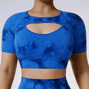 Women's Short Sleeve Crop Top for Sports