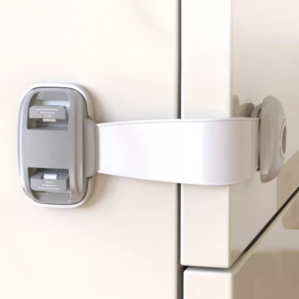 drawer safety latch, adhesive safety latch, cupboard safety lock