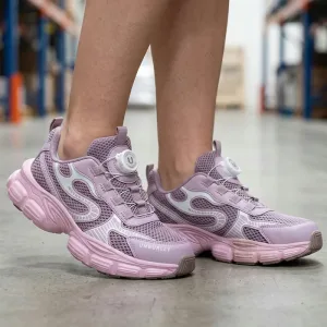 Women's Breathable Steel-Toe Safety Shoes Stylish Lightweight Work Sneakers