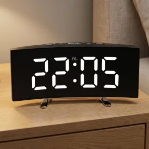 Digital LED Alarm Clock with Temperature Display and Night Light