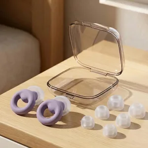 Reusable Silicone Noise-Cancelling Eraplugs with Case