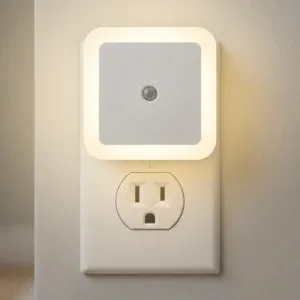 night light socket, wall mounted sensor night light, night light outlet, wall outlet night light