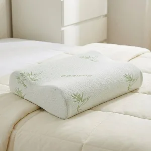 Lovely Ergonomic Memory Foam Contour Rebound Pillow with Bamboo Case