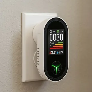 Plug-In Carbon Monoxide Detector CO Alarm Sensor with Digital Display