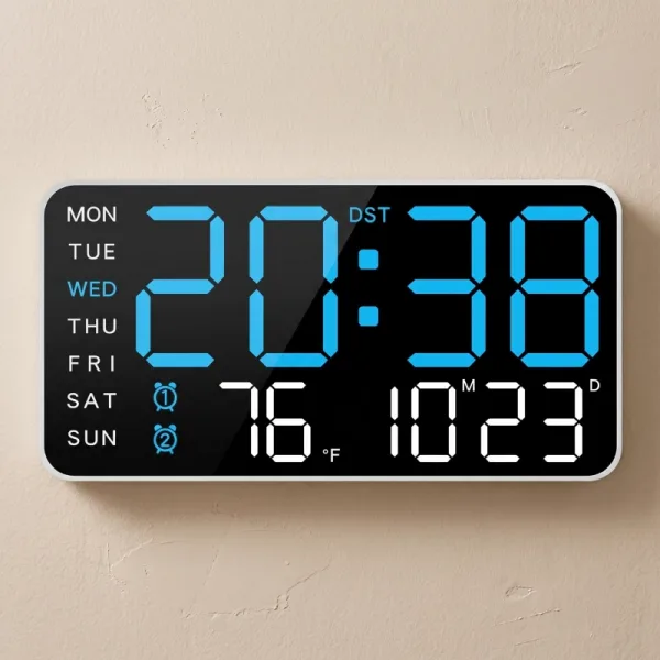 large digital clock, large digital wall clock, led wall clock