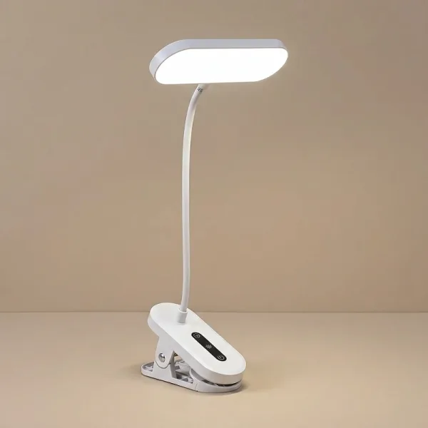 clip-on desk lamp, clamp desk lamp, clip on bed light, clip on led light