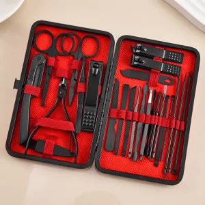 24pcs Professional Stainless Steel Manicure Tool Set with Case